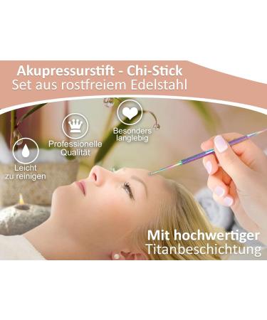Premium Acupressure Pencil Set | Titan Stainless Steel Meridian Pens (2/5mm & 5/10mm) | Acupuncture & Massage Pins in Blue & Multicolored - Buy Online on GoSupps.com