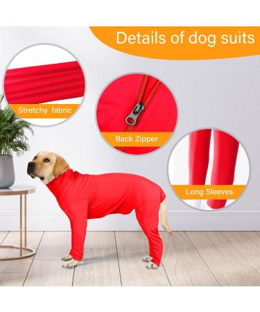 ETDANE Surgical Recovery Suit for Pets - Long-Sleeve Anti-Failure Bodysuit for Dogs XS Red - Post-Surgery Clamping Pajamas - Buy Online on GoSupps.com