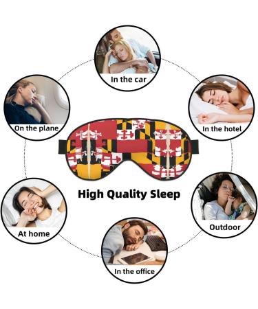 Buy SSIMOO Maryland Flag Eye Mask | Ultra-Soft Light-Blocking for Restful Sleep | International Shipping Available - Buy Online on GoSupps.com