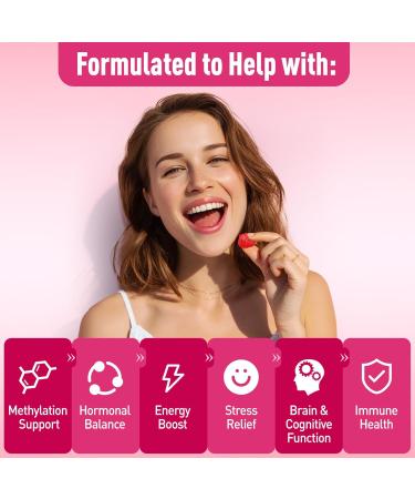 Yutiny Methylated Multivitamin for Women Gummies Methyl B Complex Vitamins with D3 Zinc Choline TMG for Energy & Nervous System Vegan Sugar Free 60 Count - Buy Online on GoSupps.com