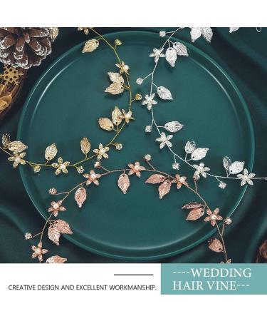 Yean Gold Leaf Wedding Hair Vine Headband - Bridal Accessories for Women - Buy Online on GoSupps.com