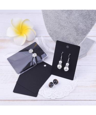TUPARKA 120 Pcs Earring & Necklace Display Cards with Self-Seal Bags | DIY Ear Studs Holder Blank Kraft Paper Tags | 3.5 x 2 Inches - Buy Online on GoSupps.com
