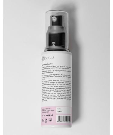 SU-LU All Natural Deodorant - Travel Size Aluminum Free Deodorant for Women & Men - Natural ingredients - Sensitive Skin Friendly & All Day Odor Protection - Armpit spray (3 Oz) - Buy Online on GoSupps.com