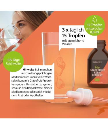 Naturity Bio Grapefruitkernextrakt 1200 mg - 250 ml Organic Vegan - Certified Quality Made in Germany - Buy Online on GoSupps.com