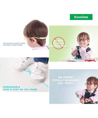 Enzodate Baby Glasses - Soft Safety Round Frame with Belt & Normal Lens for 0-1 Year Olds - Buy Online on GoSupps.com