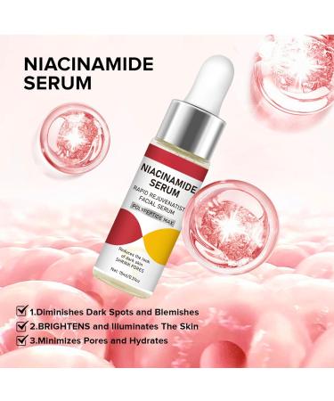 Niacinamide Pure Serum Pore Reducer Face Serum Niacinamide Serum Shrinking Enlarged Pores Serums Skincare Brightening Serum Face Serum For Women Balancing Sebum Production 15ml - Buy Online on GoSupps.com