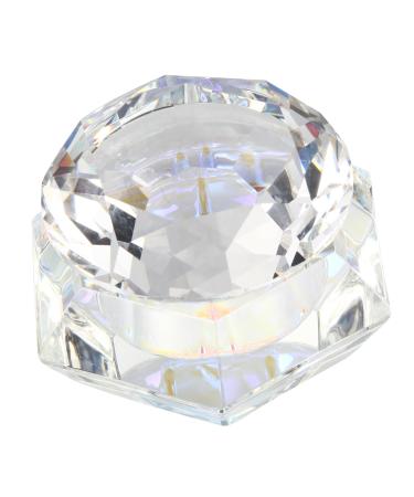 Angoily Nail Art Crystal Cup Sheer Nail Polish Vial Bead Container Panda Headband Travel Containers Empty Sample Jar Clear Tumblers Makeup Container Cream Glass Cosmetic