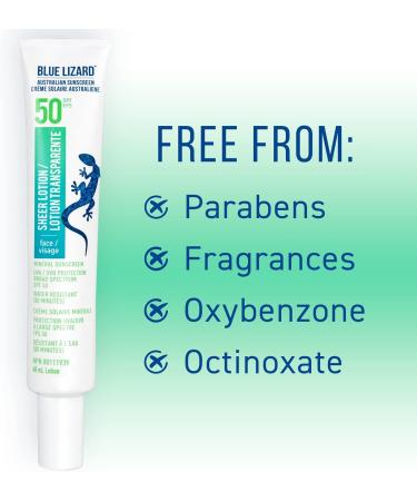 Blue Lizard Sheer Sunscreen Lotion SPF 50+ for Face - Buy Online on GoSupps.com