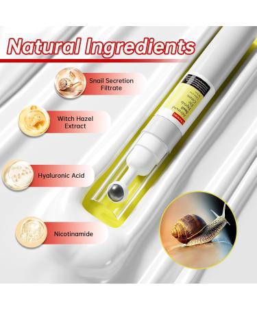 Snail Peptide Eye Cream - 17ML Hydrating Under Eye Cream with Niacinamide & Hyaluronic Acid for Dark Circles Puffiness & Fine Lines - Shop Internationally - Buy Online on GoSupps.com
