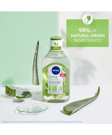 NIVEA Pure & Natural Micellar Water Cleansing & Make-Up Remover 400ml - Buy Online on GoSupps.com