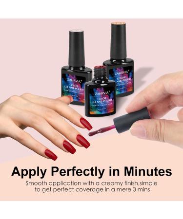 6 Colors Gel Nail Polish Set ZAHRVIA Brown Red Gel Nail Polish Kit Neutral Popular Nail Art Design Soak Off Nail Lamp Nail Polish Gel DIY Manicure French Kit A04 - Buy Online on GoSupps.com
