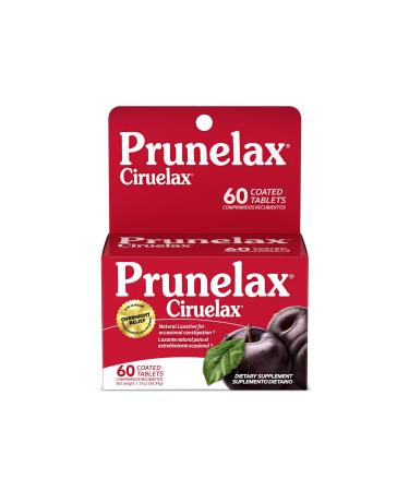 Prunelax Ciruelax Natural Laxative Regular for Occasional Constipation Prunes 60 Tablets