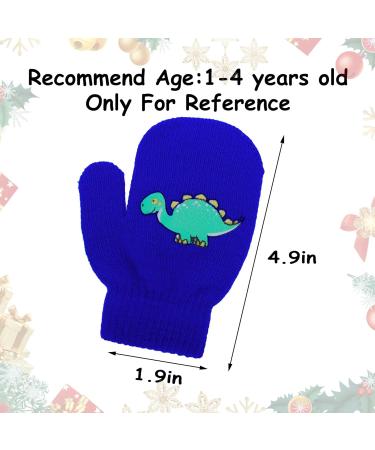 Kids Winter Magic Mittens - Cute Dinosaur Paw Star Toddler Mittens for 1-4 Year Old Boys and Girls - Buy Online on GoSupps.com