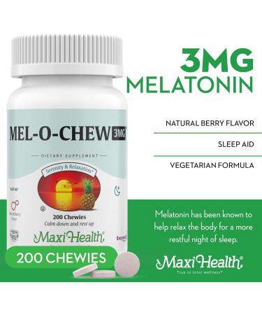 Maxi Health Melatonin 3 mg for Adults & Teens Help Support Natural Sleep with Adult & Kids Melatonin Non-Habit Forming Kosher Sleep Support Kosher (100 Units) 100 Count (Pack of 1) - Buy Online on GoSupps.com