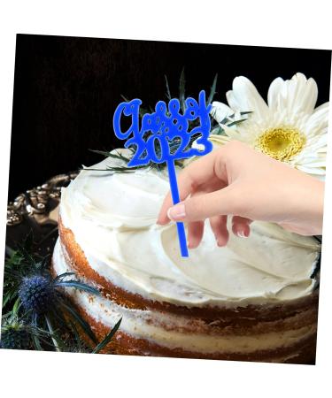 Toyvian 30pcs 2023 Graduation Cake Insert Graduation Dessert Topper 2023 Graduation Class of 2023 Decorations Graduation Cakes Toppers Graduation Cupcake Pick Cupcakes Graduate Delicate 7.6X4CM Blue - Buy Online on GoSupps.com