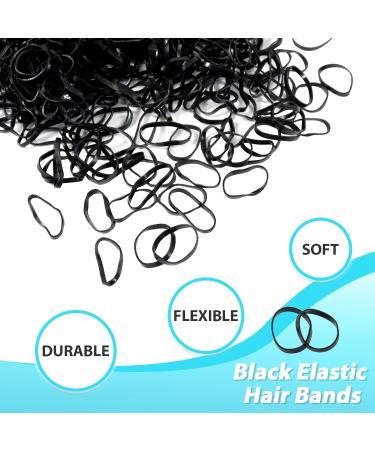 Buy HanyoSheng Mini Hair Ties - 1100 Elastic Bands for Kids & Dreadlocks | Ideal for Hairstyles & Braids - Black - Buy Online on GoSupps.com