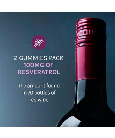 Reserveage Beauty - Resveratrol Gummies 100 mg Antioxidant Supplement for Heart Health Antioxidant Supplement Supports Healthy Aging Vegan - 2 Pack - Buy Online on GoSupps.com