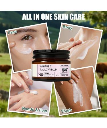 Boloshine Whipped Beef Tallow Skincare Beef Tallow for Skin 100 GrassFed Beef Tallow Natural Honey Moisturizer for Face and Body Deep Hydration Unit Size Lavender Lavender 1 g 1er Pack - Buy Online on GoSupps.com