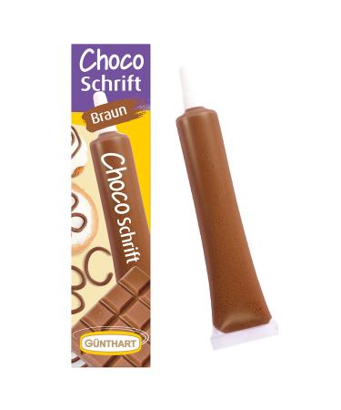 G nthart Backdecor 25 GR Chocosmschrift Braun for any desserts in brown color made of chocolate for beautiful lettering and pattern 1 Pack (25 gr) chocolate reference brown - Buy Online on GoSupps.com