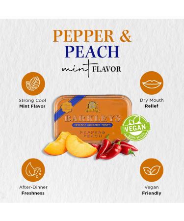 Barkleys Pepper & Peach Gourmet Mints 50g - Premium International Shipping - Unique Flavors for Connoisseurs - Buy Online on GoSupps.com