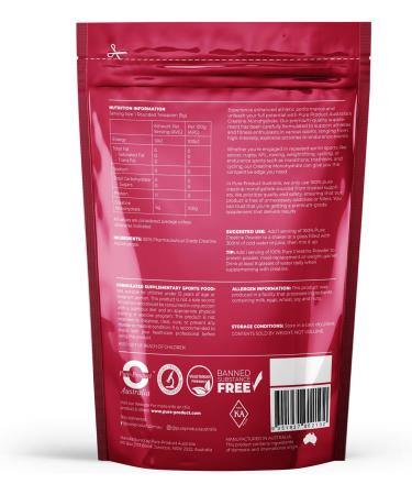 Buy Pure-Product Australia Creatine Monohydrate (Unflavoured) 1.1 lb - Vegetarian Friendly | International Shipping Available - Buy Online on GoSupps.com
