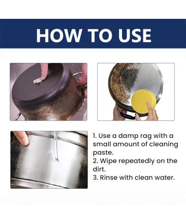 Imgjsx Stainless Steel Clean Wax Magical Nano-Technology Stainless Steel Cleaning Paste Magical Nano Cleaning Cleaner for Clean Kitchenware Oven Cookware and Stove Tops (3pcs) - Buy Online on GoSupps.com
