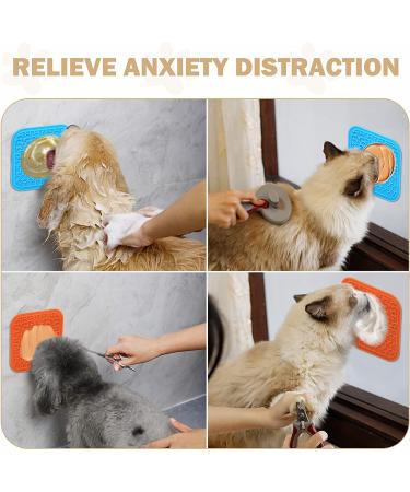 Lick Mat for Dogs - Slow Feeder & Anxiety Relief Pad | 2 Pcs Lick Pad for Peanut Butter, Treats & Yogurt | Suction Cups for Bathing, Grooming & Training | Calming Mat for Pets - Buy Online on GoSupps.com