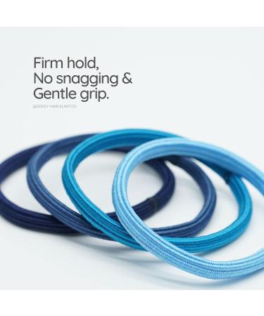 Qooocy Women's Elastic Hair Ties - 24 Count 5MM - Pain-Free Blue Tide Hair Accessories for Braids & Ponytails - Buy Online on GoSupps.com