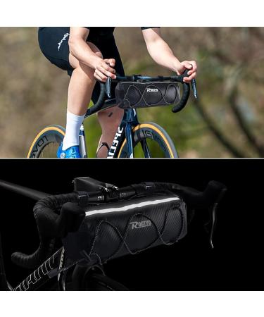 Rogtyo 3L Waterproof Bike Handlebar Pocket | Ideal for Bike Packing & Cycling Travel | Reflex Strip for Racing & Mountain Bikes - Buy Online on GoSupps.com