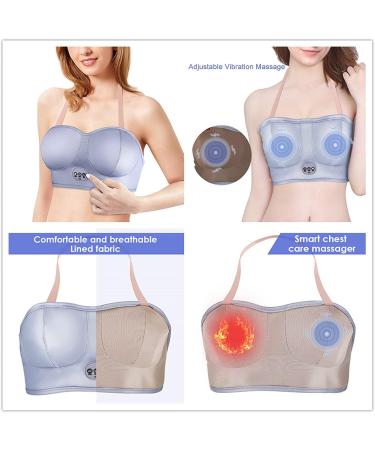 Smart Constant Warming Bra | 3 Gears Breast Care Equipment | Bust Lift Machine - Pink Straps - Buy Online on GoSupps.com