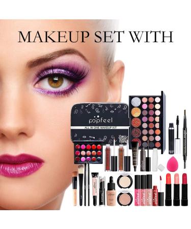 Professional Makeup Set - Newooh Cosmetic Starter Kit | Portable Travel Makeup Palette | Full Size Eyeshadow Face Powder & Lip Gloss | Perfect Birthday & Xmas Gift for Teens & Adults - Buy Online on GoSupps.com