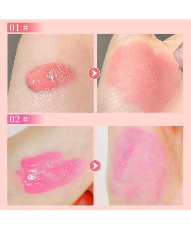 PASNOWFU 2 Colors Liquid Blush: Long-Lasting 3-In-1 Cream Blush for Cheeks & Lips - Foggy Pink+Peach - Buy Online on GoSupps.com
