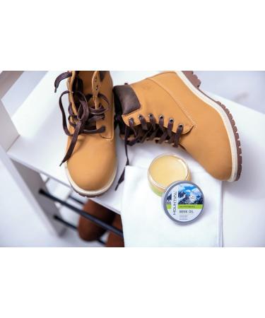 Mountval Mink Oil Shoe Dubbin: Waterproof & Nourish Leather Shoes - 100ml (Transparent) - Buy Online on GoSupps.com