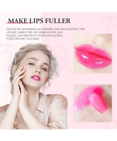 Plumping Lip Oil Hydrating Gloss Tinted Balm Care - Cherry | Nourishing Lip Glow Oil for Hydration and Repair | Christmas Gift Idea - Buy Online on GoSupps.com
