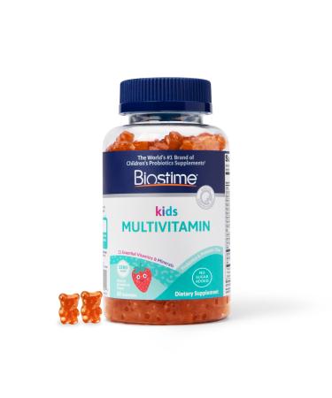Biostime Kids Multivitamin Gummies with Probiotics | 11 Essential Kids Vitamins & Minerals | Kids Probiotic Gummies + Prebiotic Fiber | Zinc Enriched - Lutein for Eye and Brain Health 1.5B CFU 60 CT