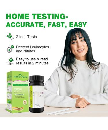 Easy Home UTI Test Strips 100 Count - Monitor Urinary Tract Infections - FSA Eligible for OTC Use - Urinalysis - Pack of 1 - Buy Online on GoSupps.com