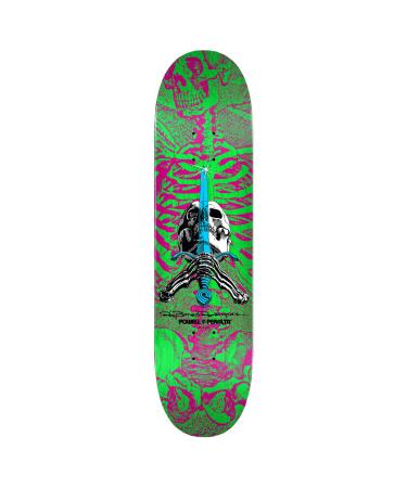 Powell Peralta Skull and Sword Deck Pink/Green 8.0"