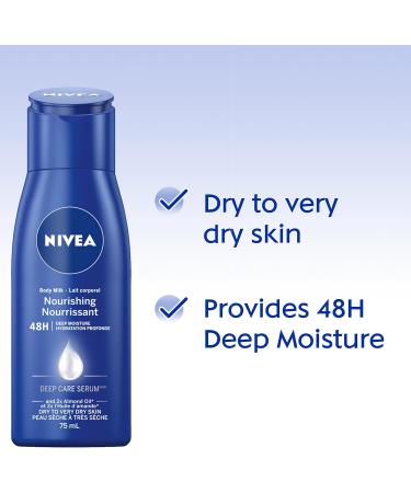 NIVEA Nourishing Body Milk | 48H Smoother Skin 75ml 75 ml (Pack of 1) Body Milk - Buy Online on GoSupps.com