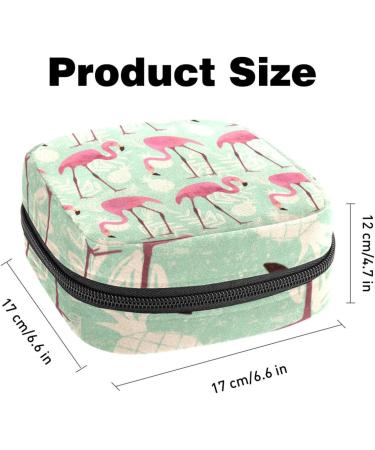 Portable Women's Binding-Up Bags | Menstrual Cup Bags & Tampon Pouches for Teens | Elegant Flamingo-Ananas Design - Buy Online on GoSupps.com