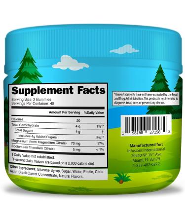 Infusions Calm Magnesium Gummies for Kids - 90 Count Vegan Non-GMO Healthy Muscle & Bone Energy Support - Buy Online on GoSupps.com