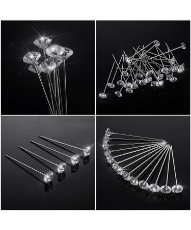200 Pieces 1.5 Inch Crystal Diamond Head Pins for Corsages and Wedding Decorations - Buy Online on GoSupps.com