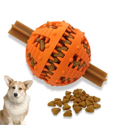 Pawsonly dog ball for small big dogs |Feeding ball for dogs |Puppy toy |Natural rubber |Dental care dogs toys |Dog toy intelligence ball (small 6 cm orange) small 6 cm orange - Buy Online on GoSupps.com