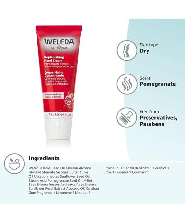 WELEDA Bio Pomegranate & Sanddorn Hand Cream Bundle | Nourishing Natural Moisturizer for Delicate Cracked Hands - 100ml - Buy Online on GoSupps.com