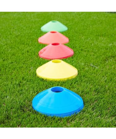 25 Pcs Pro Disc Cones with Carry Bag - Agility Soccer Field Marker Cones for Training Football and Kids Sports - Buy Online on GoSupps.com