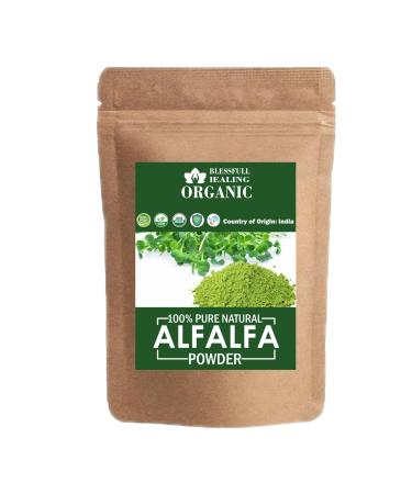 Blessfull Healing Organic 100% Pure Natural Alfalfa Superfood Powder | 300 Gram / 10.58 oz