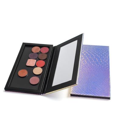 Mermaid Style Magnetic Makeup Palette with Mirror | Empty Storage Box + 20 Metal Stickers for Eyeshadows & Highlighter - Buy Online on GoSupps.com