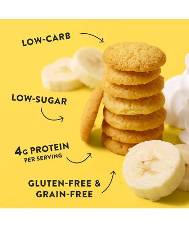 HighKey Sugar Free Banana Cream Wafer Cookies - Keto, Low Carb, Gluten Free Treats | 6.75oz - Buy Online on GoSupps.com