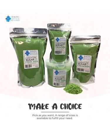 Baking Beauty and Beyond Premium 800g Bulk Floss Sugar - Cream Soda Flavour | Natural Ingredients for Cotton Candy | Perfect for Every Occasion - Buy Online on GoSupps.com