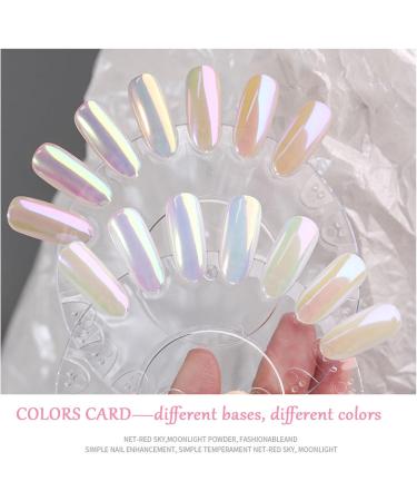 6 Colors White Pearl Chrome Nail Powder Kit | Holographic Mermaid Pigment for Stunning Nail Art - Iridescent & Pearlescent Effects - Buy Online on GoSupps.com