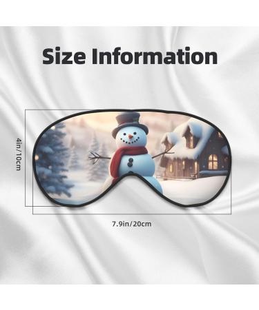 Merry Christmas Cute Snowman Eye Mask | Unisex Soft Sleeping Face Mask with Adjustable Strap - Buy Online on GoSupps.com